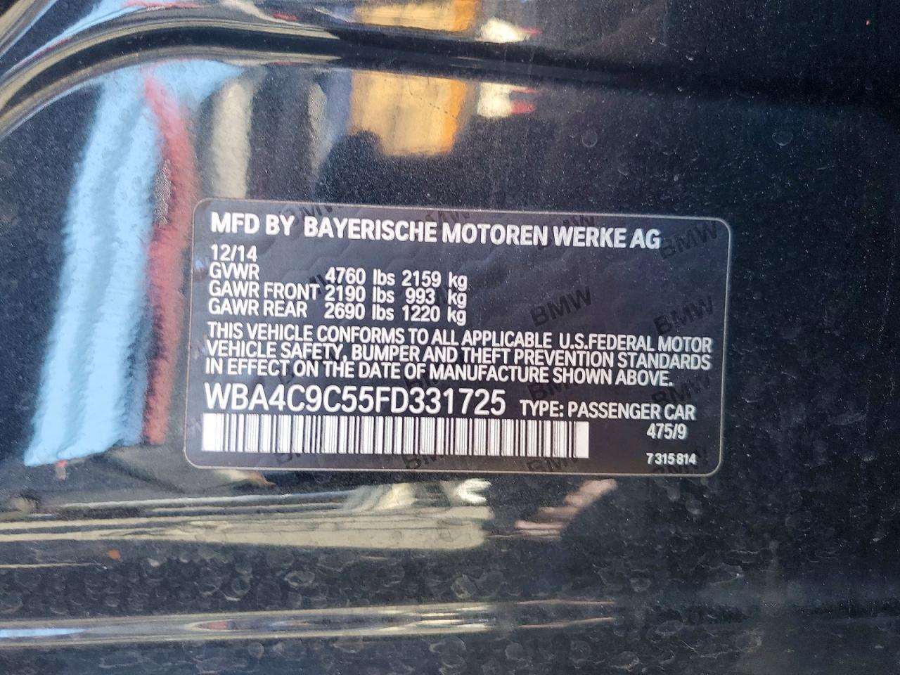 2015 BMW 428 Xi Gran Coupe Sulev - zdjęcie 12