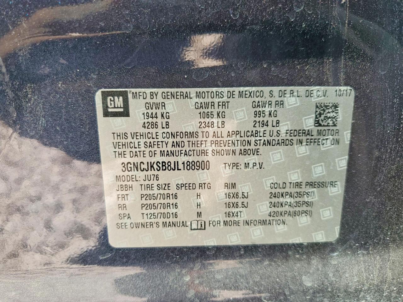 2018 Chevrolet Trax Ls - zdjęcie 13