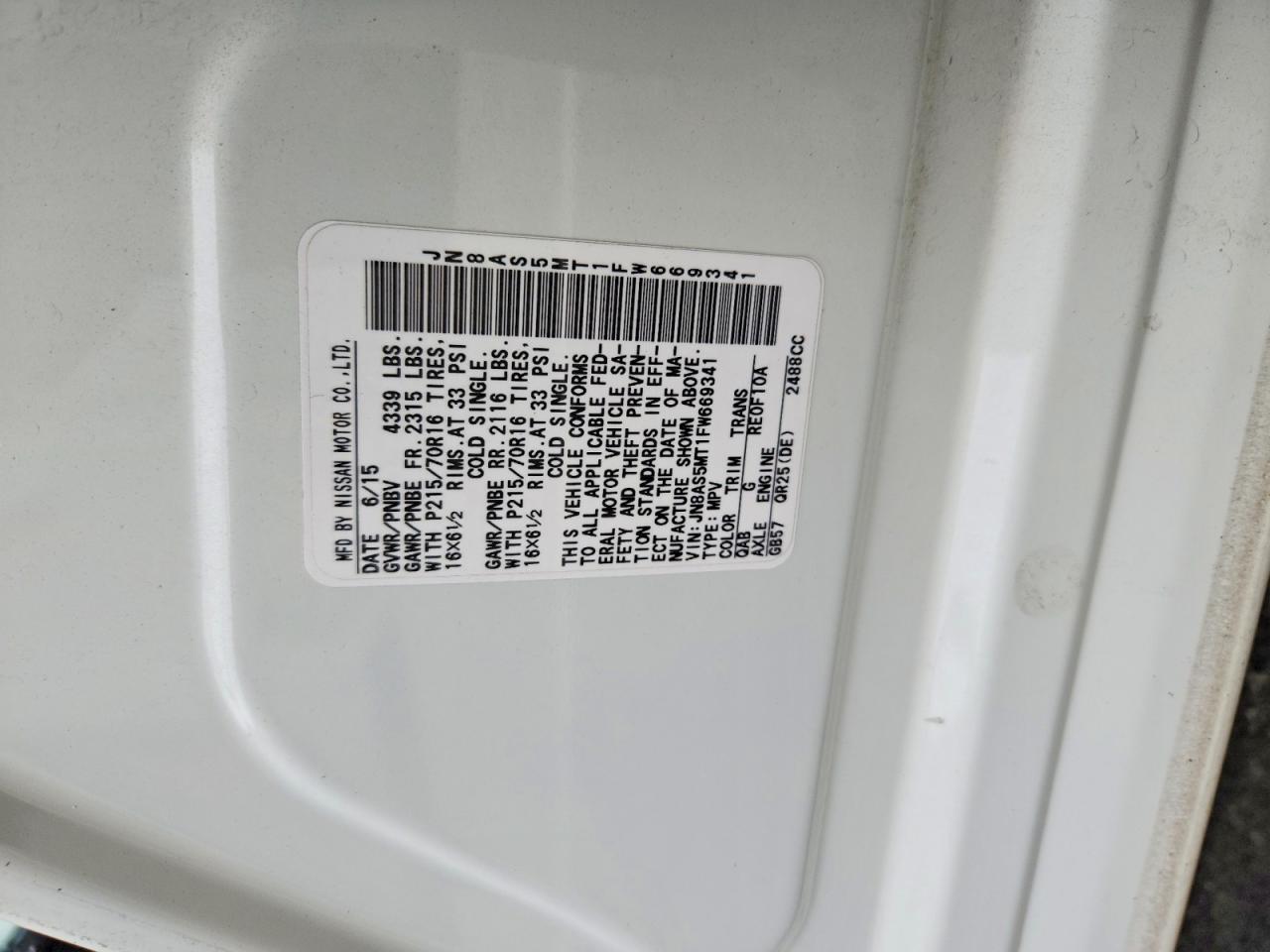 2015 Nissan Rogue Select S - zdjęcie 12