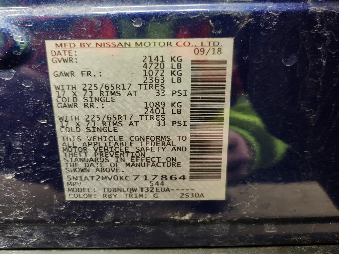 2019 Nissan Rogue Sv - zdjęcie 13