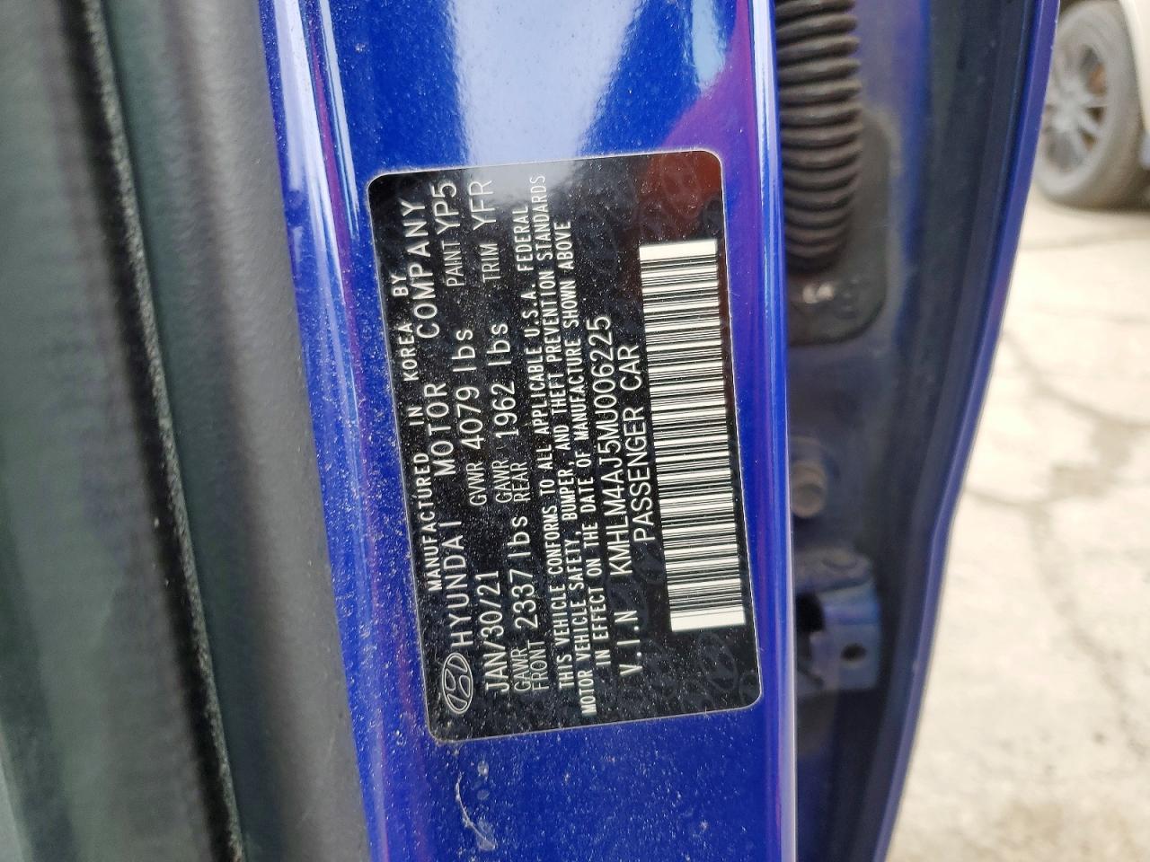 2021 Hyundai Elantra Hybrid Blue - zdjęcie 12