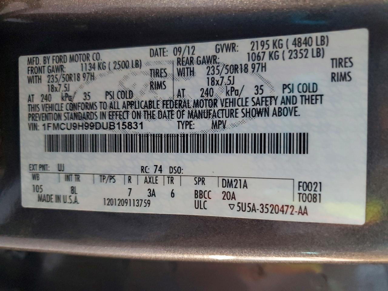 2013 Ford Escape Sel - zdjęcie 12