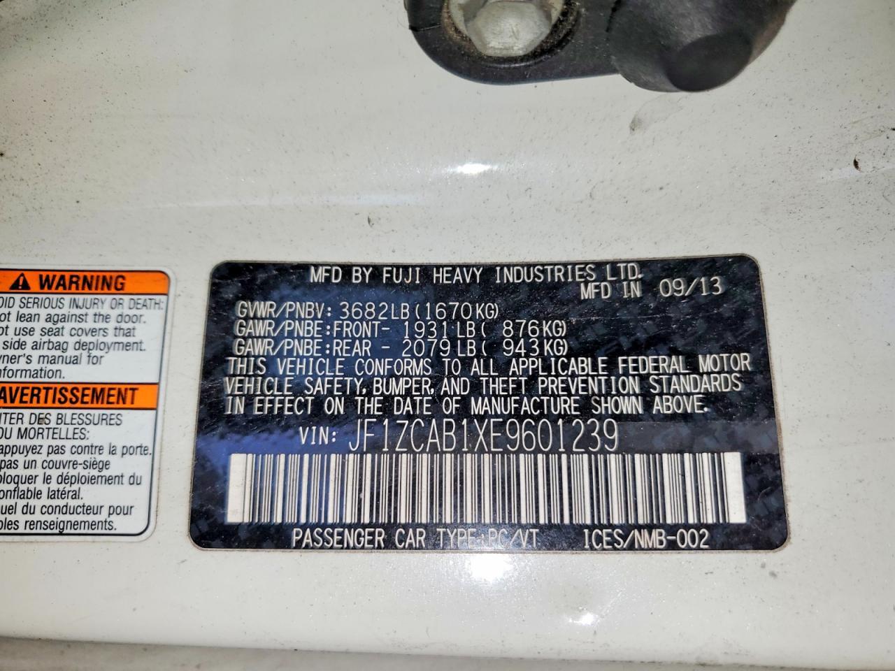 2014 Subaru Brz 2.0 Premium - zdjęcie 12