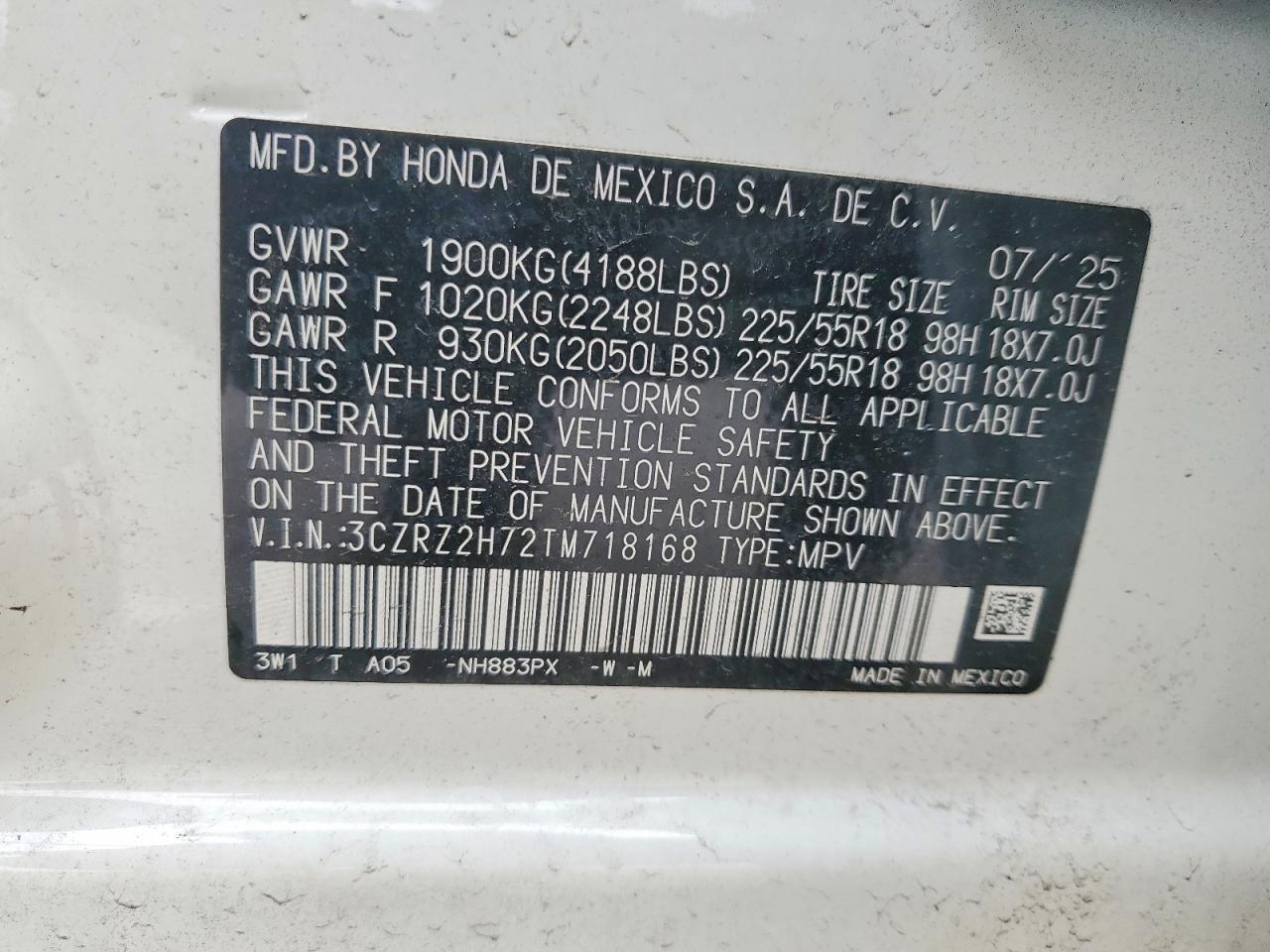 2026 Honda Hr-V Exl - zdjęcie 13