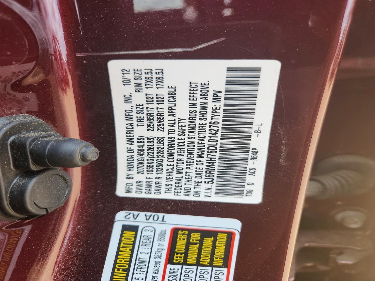 2013 Honda Cr-V Exl - zdjęcie 14