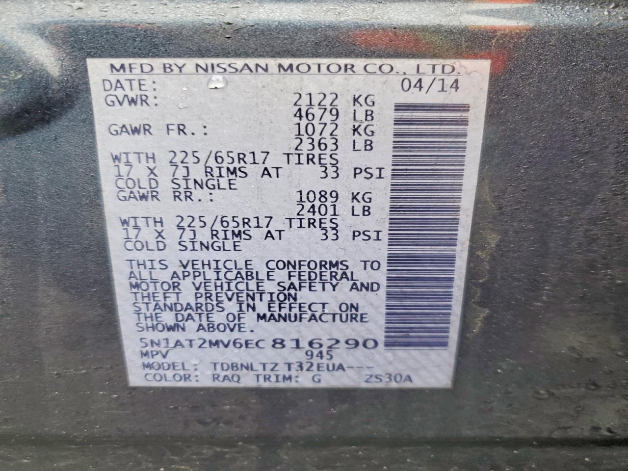 2014 Nissan Rogue Sv - zdjęcie 13