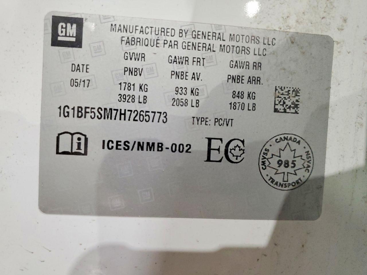 2017 Chevrolet Cruze Premier - zdjęcie 12