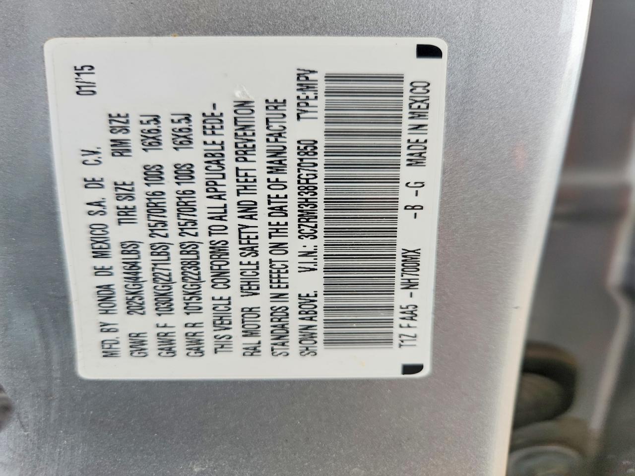 2015 Honda Cr-V Lx - zdjęcie 13