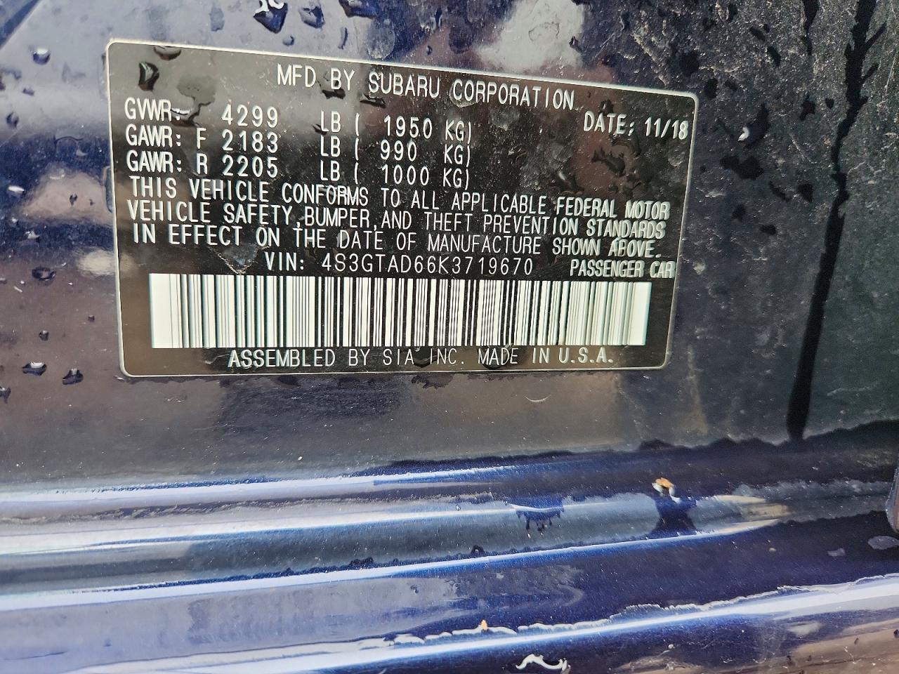 2019 Subaru Impreza Premium - zdjęcie 13