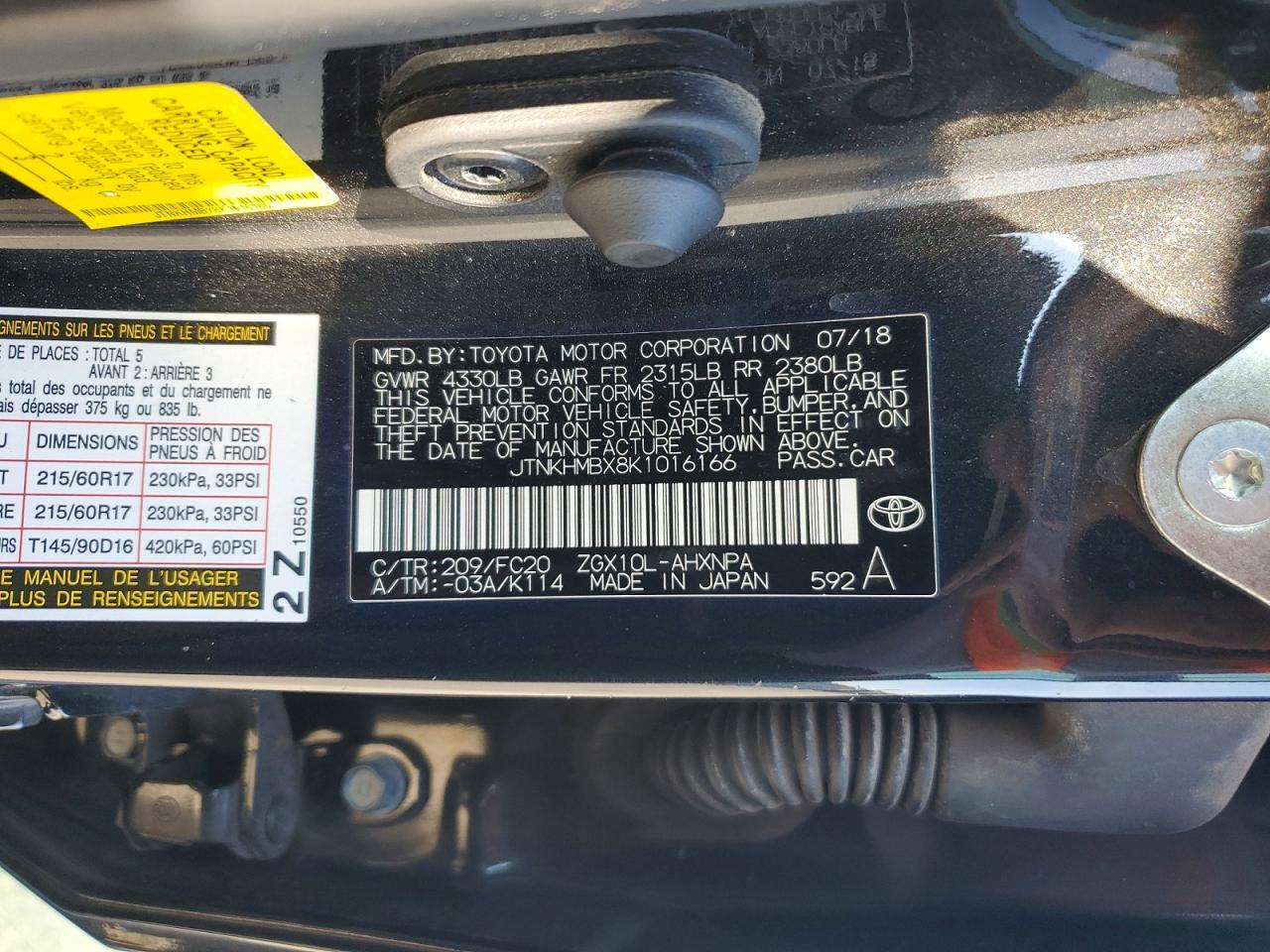 2019 Toyota C-Hr Le - zdjęcie 13