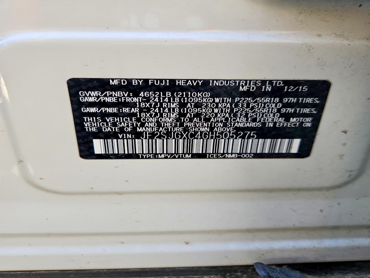 2016 Subaru Forester 2.0Xt Touring - zdjęcie 14