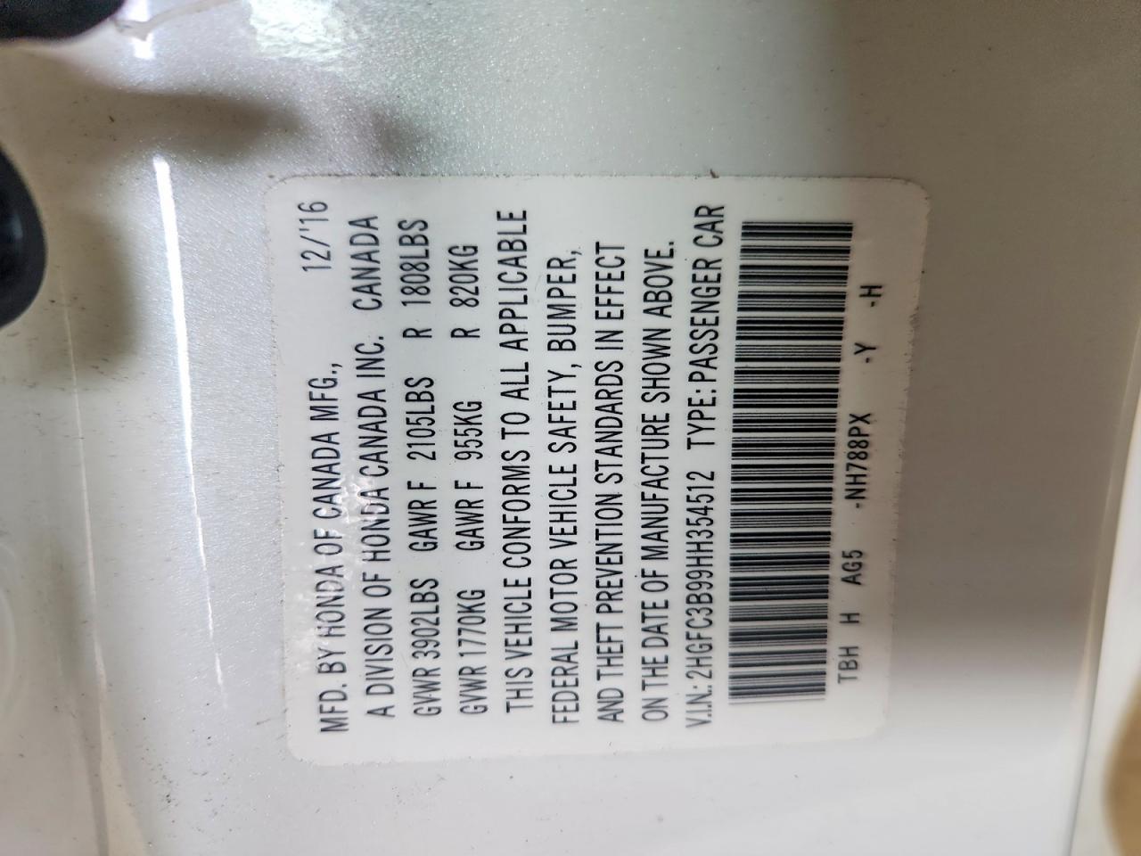 2017 Honda Civic Touring - zdjęcie 12