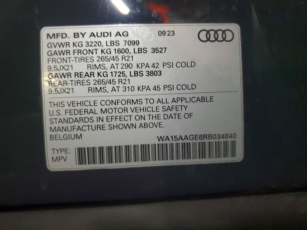 2024 Audi Q8 E-Tron Premium Plus - zdjęcie 14