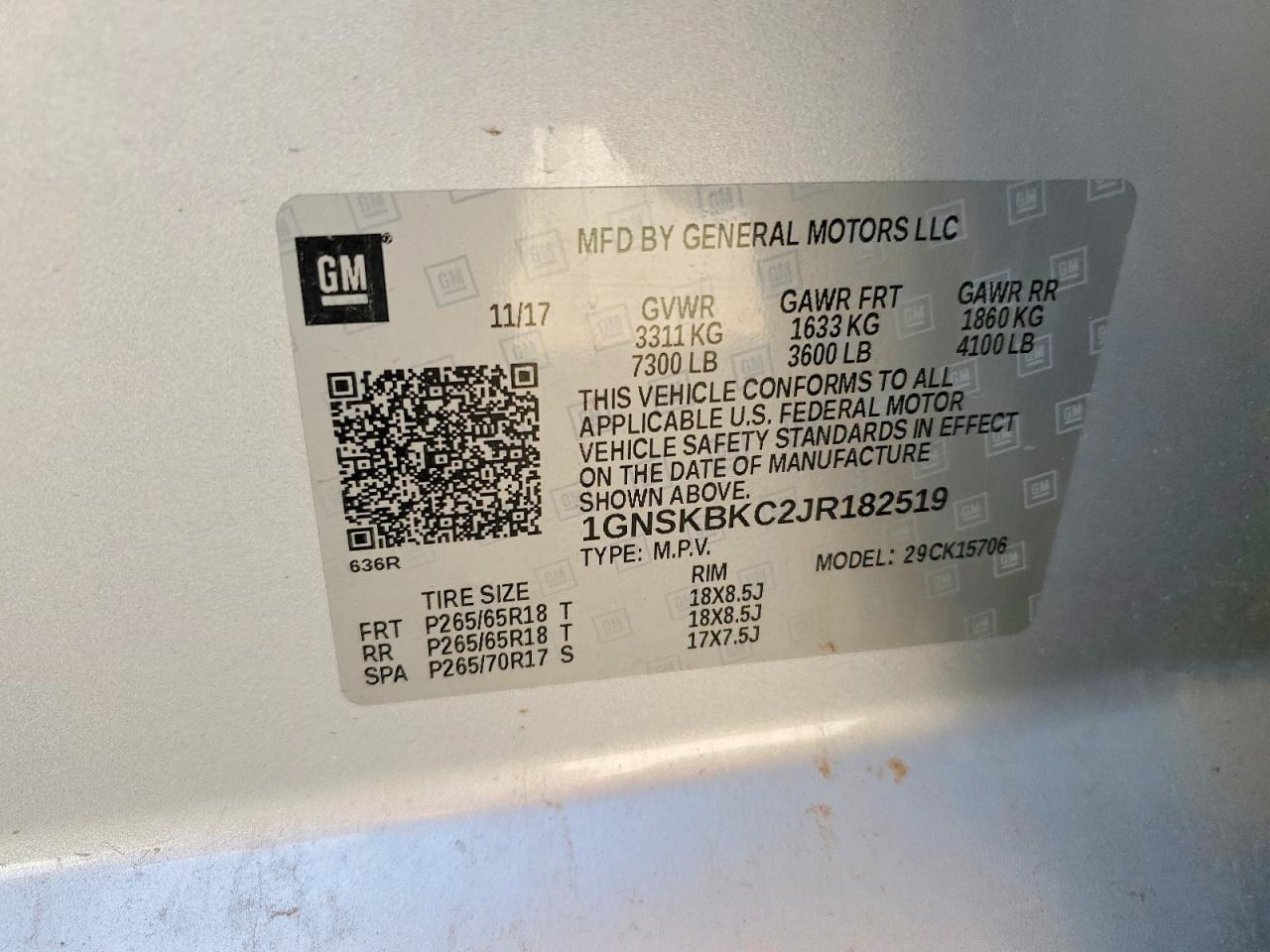 2018 Chevrolet Tahoe K1500 Lt - zdjęcie 13