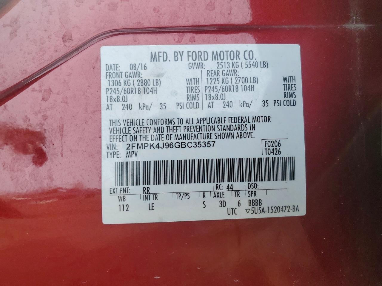 2016 Ford Edge Sel - zdjęcie 13