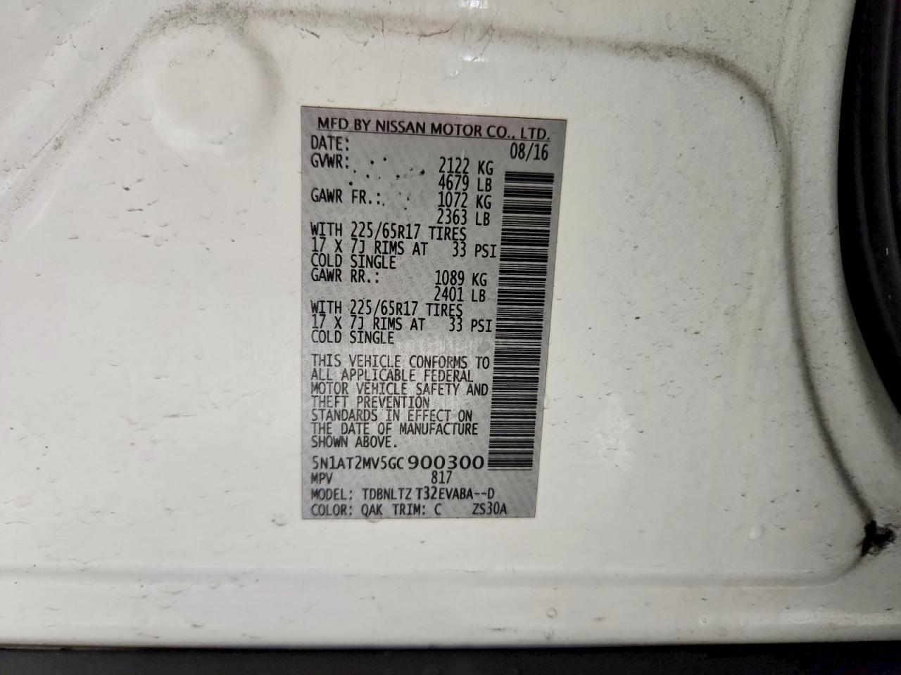 2016 Nissan Rogue Sv - zdjęcie 13