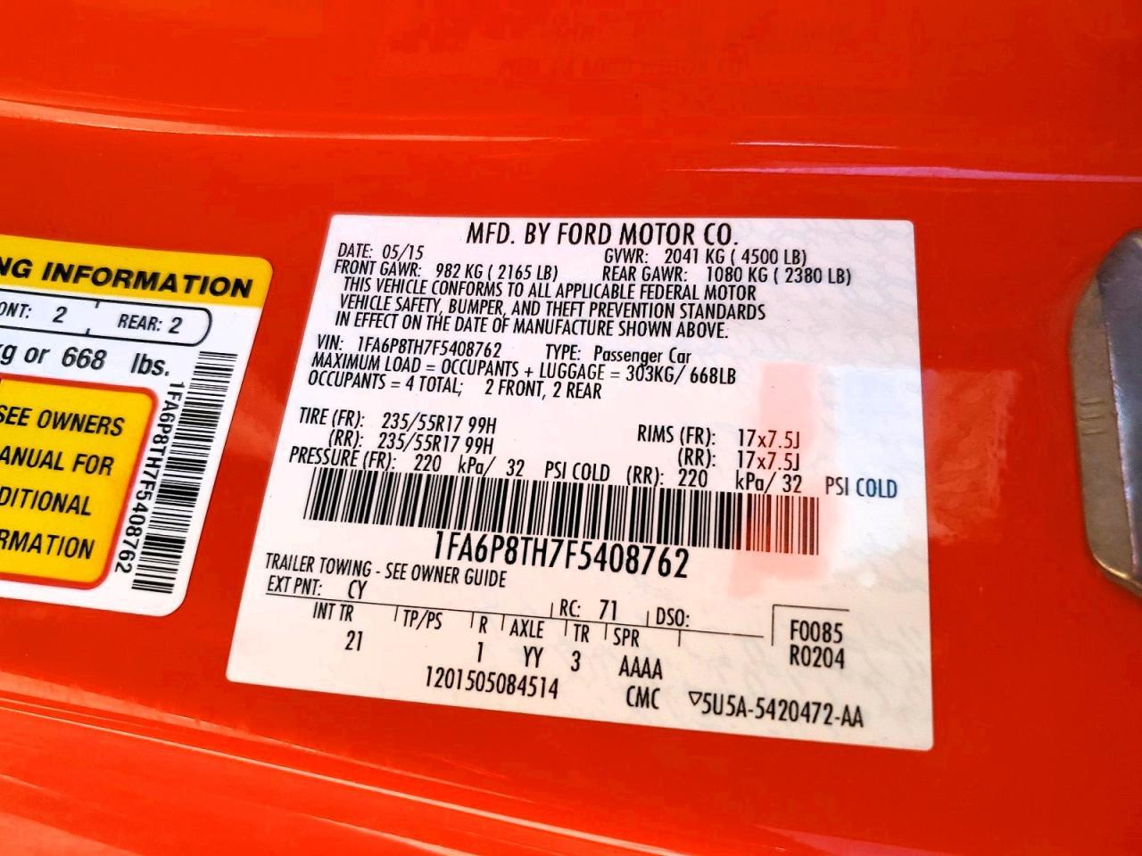 2015 Ford Mustang - zdjęcie 12