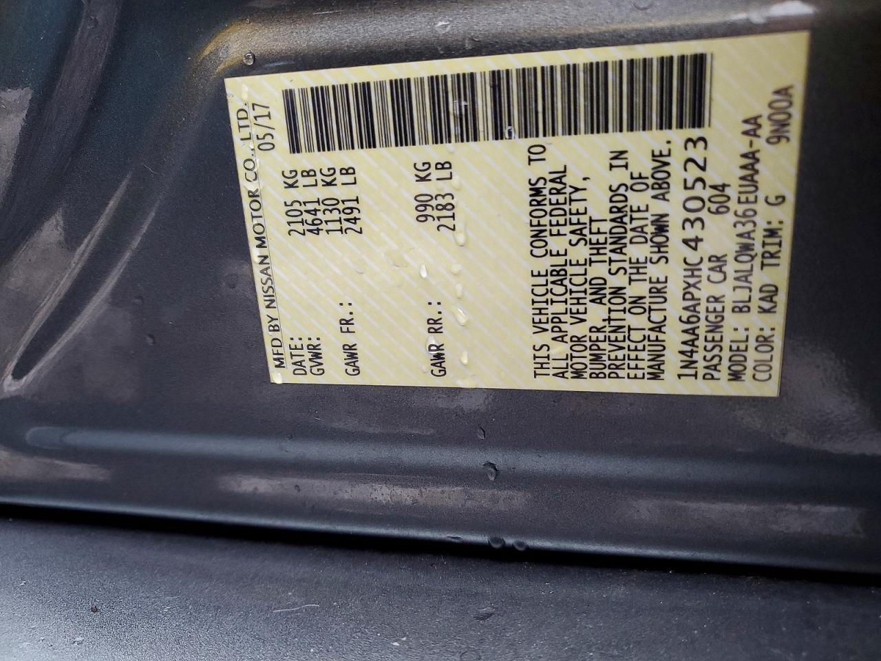 2017 Nissan Maxima 3.5 S - zdjęcie 12