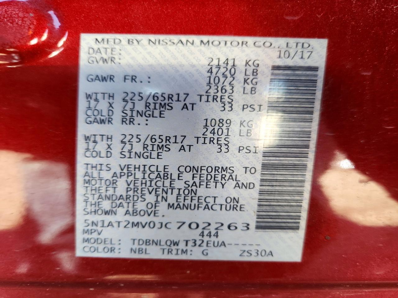 2018 Nissan Rogue Sv - zdjęcie 13