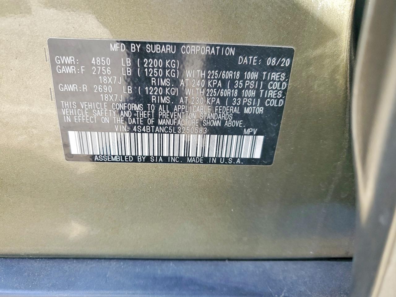 2020 Subaru Outback Limited - zdjęcie 13