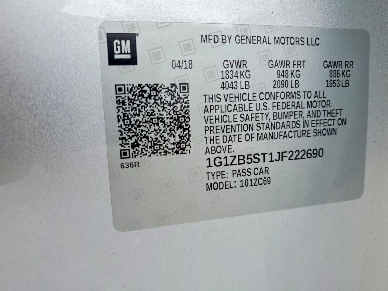 2018 Chevrolet Malibu Ls - zdjęcie 12