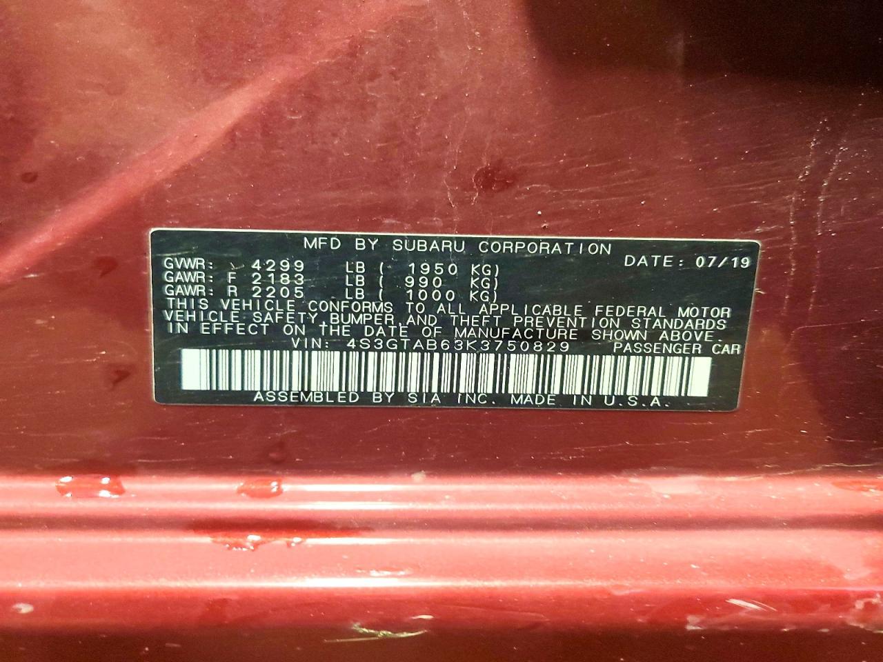 2019 Subaru Impreza - zdjęcie 13