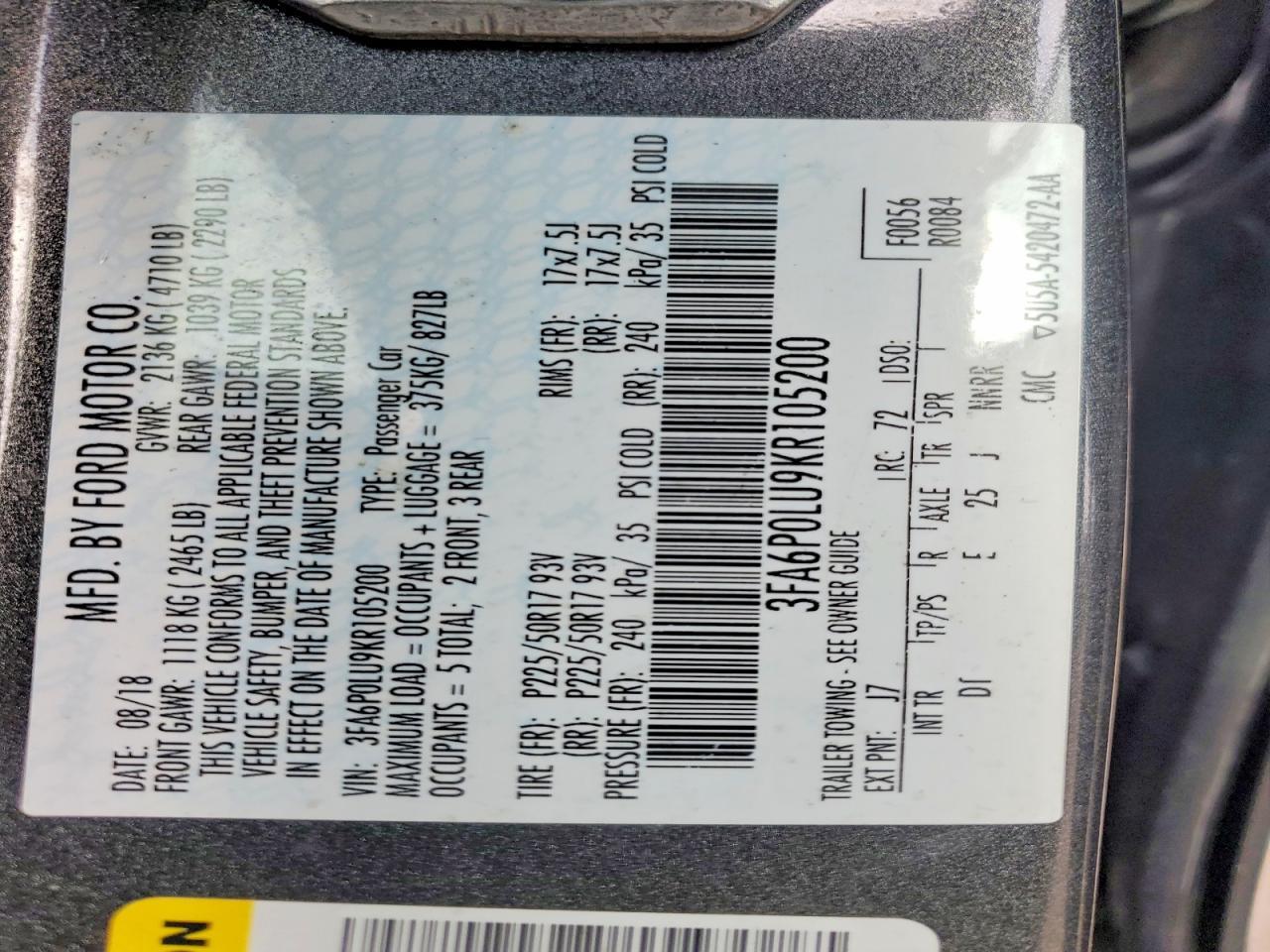 2019 Ford Fusion Se - zdjęcie 12