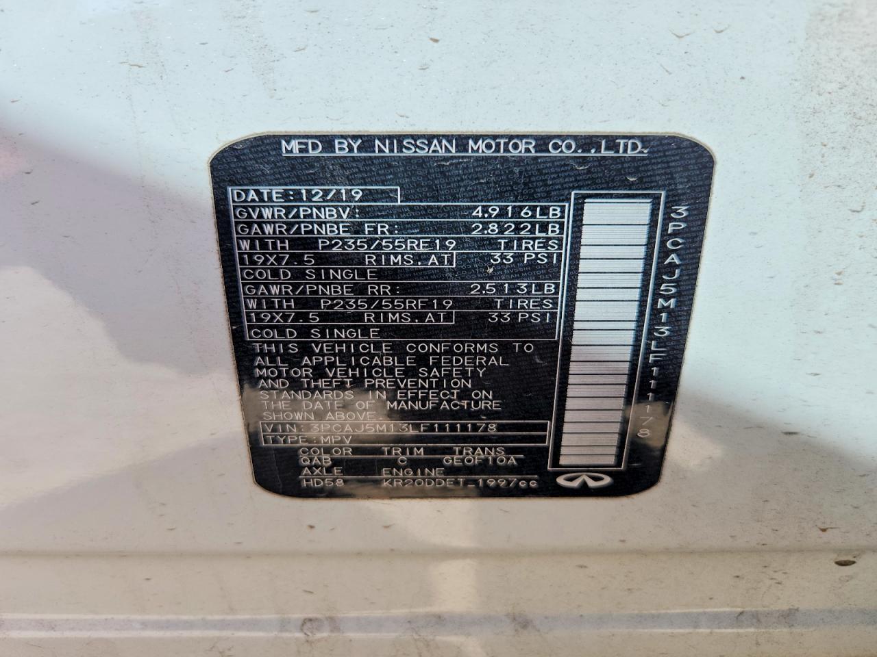 2020 Infiniti Qx50 Luxe - zdjęcie 13