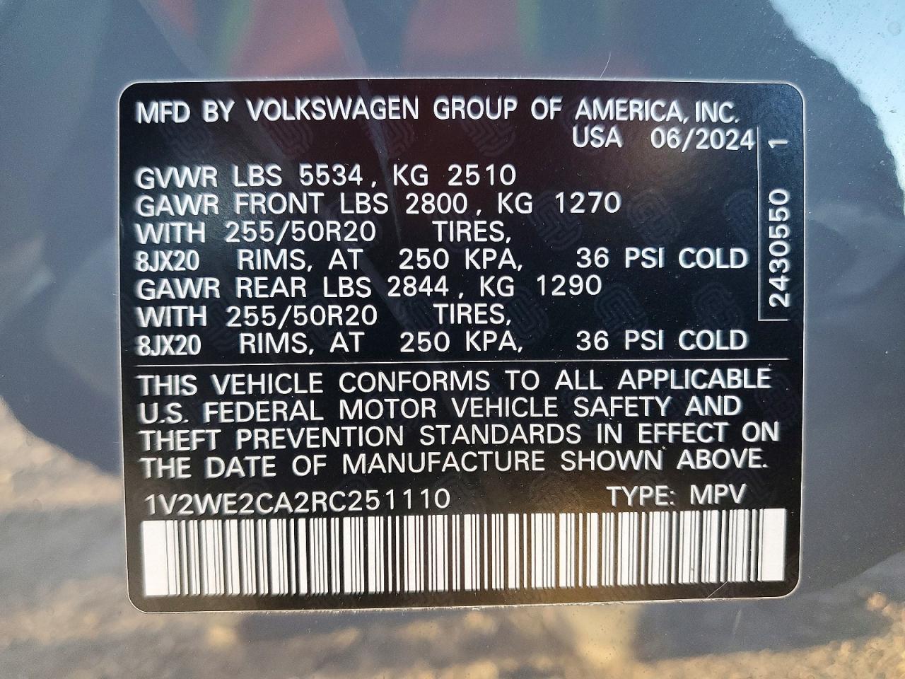 2024 Volkswagen Atlas Cross Sport Se - zdjęcie 13