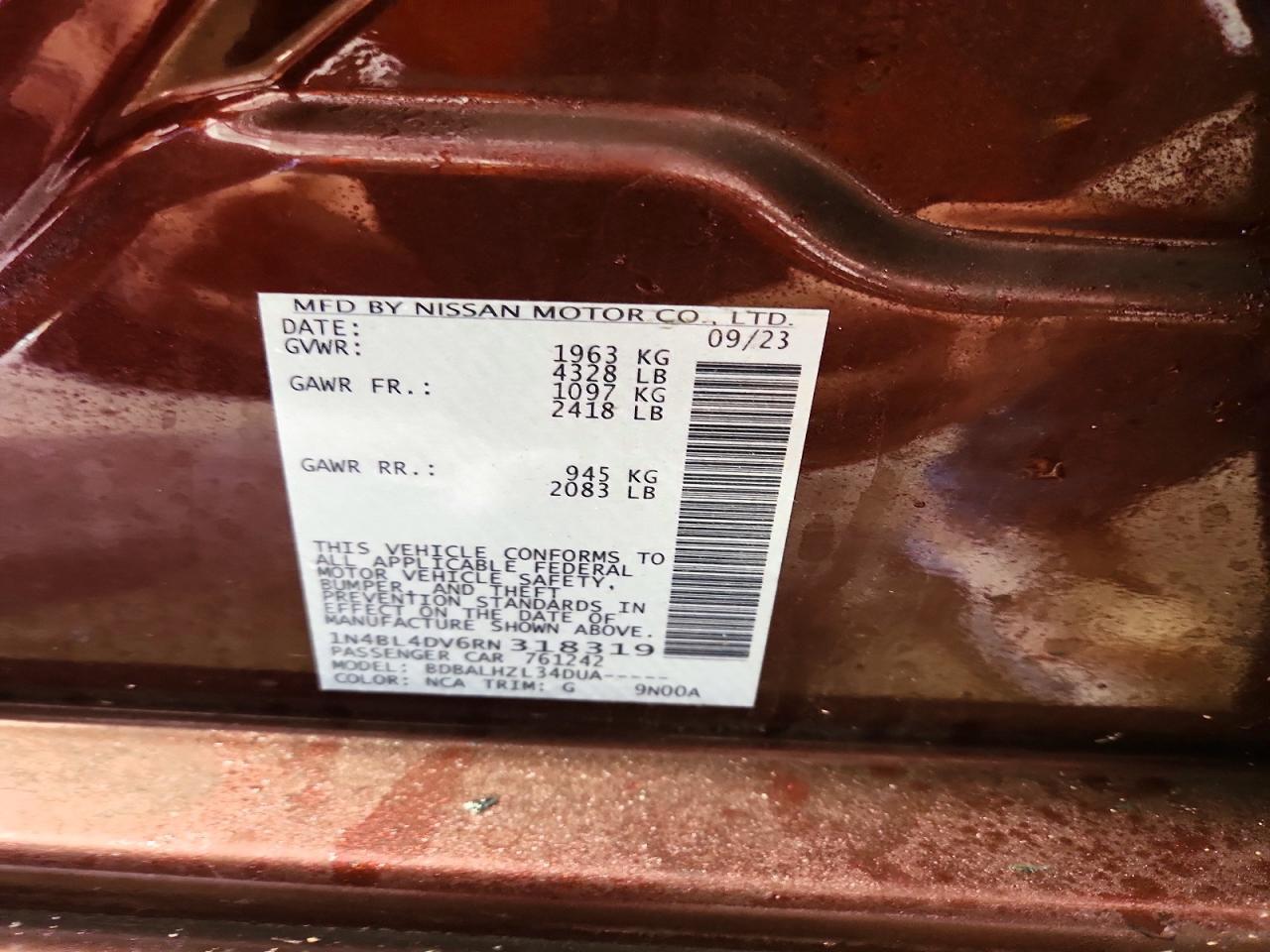 2024 Nissan Altima 2.5 Sv - zdjęcie 12