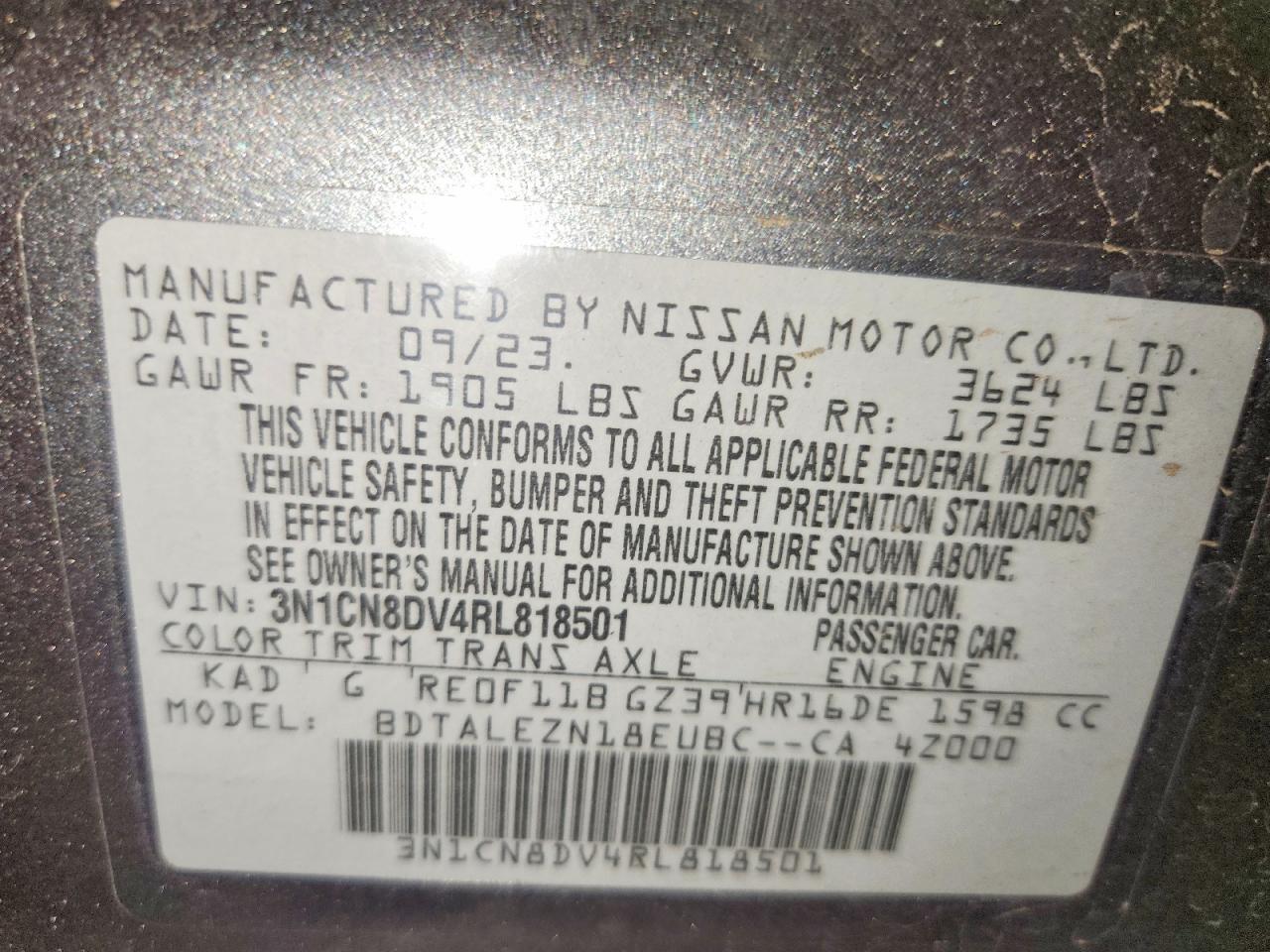 2024 Nissan Versa S - zdjęcie 14