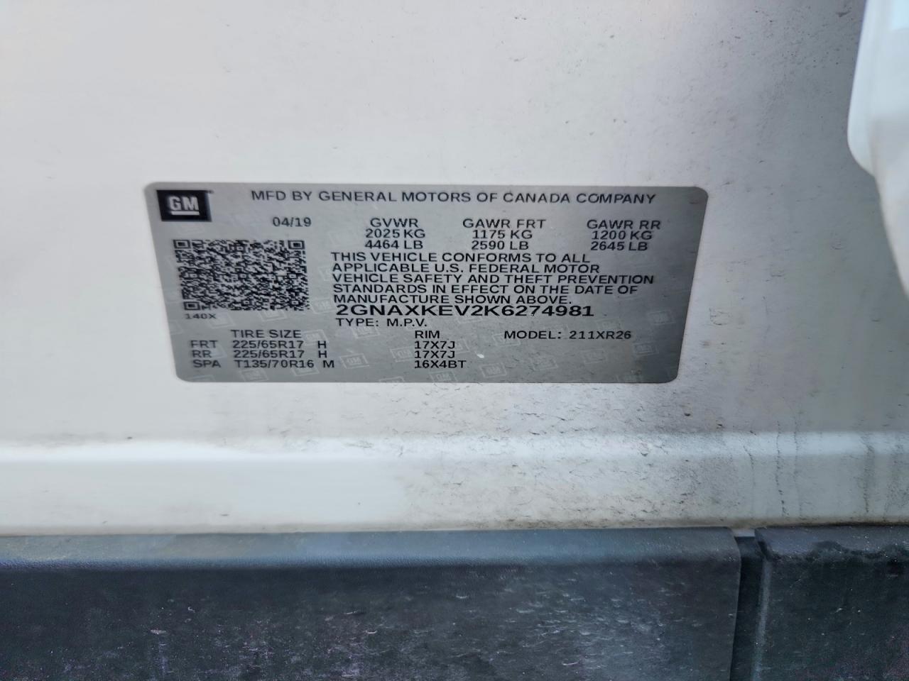 2019 Chevrolet Equinox Lt - zdjęcie 13