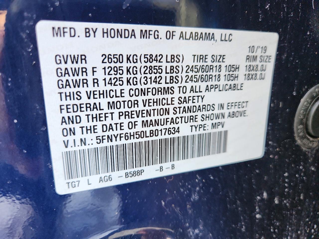 2020 Honda Pilot Exl - zdjęcie 13