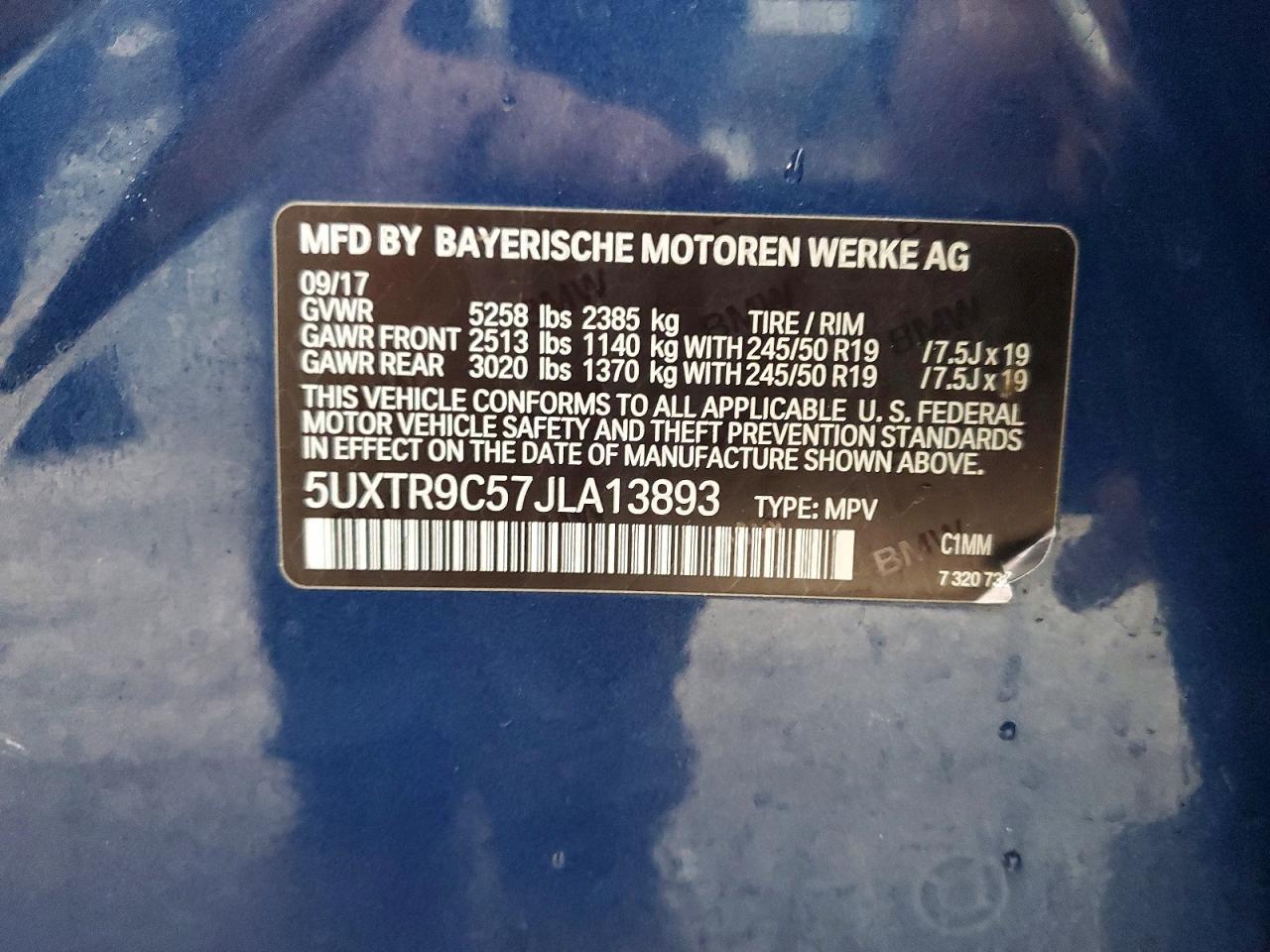 2018 BMW X3 xDrive30I - zdjęcie 13
