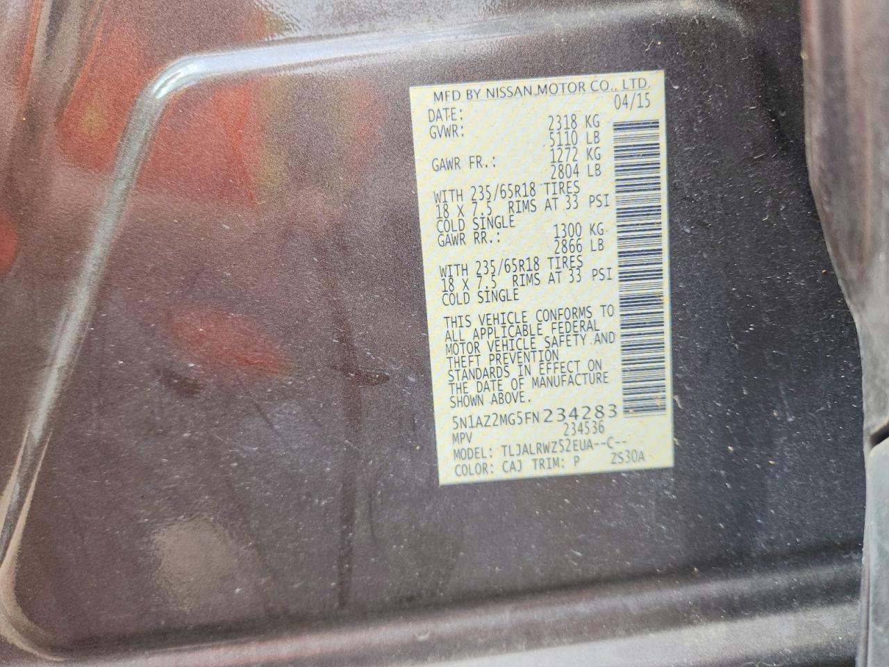 2015 Nissan Murano Sl - zdjęcie 12