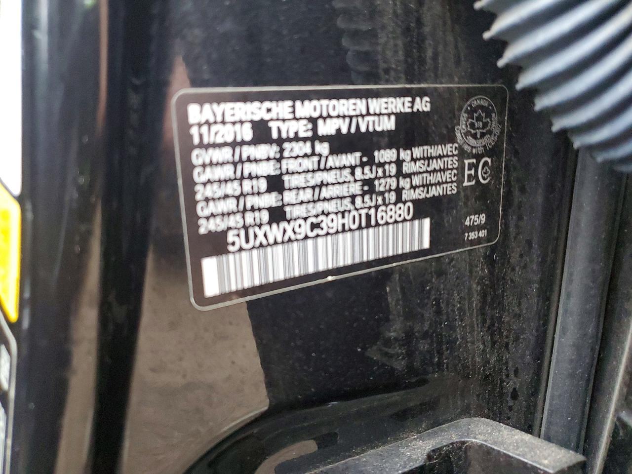 2017 BMW X3 xDrive28I - zdjęcie 13