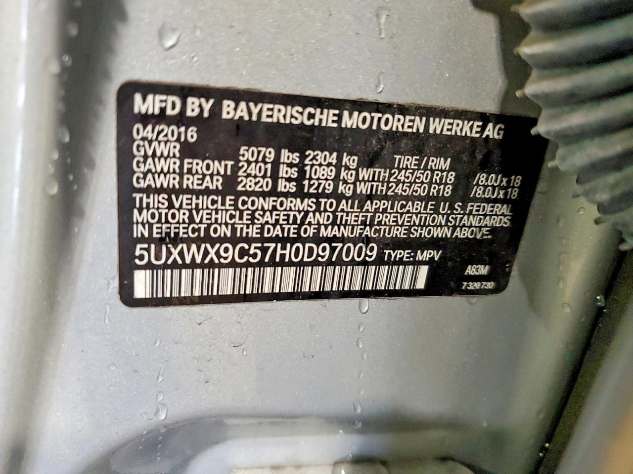 2017 BMW X3 xDrive28I - zdjęcie 13