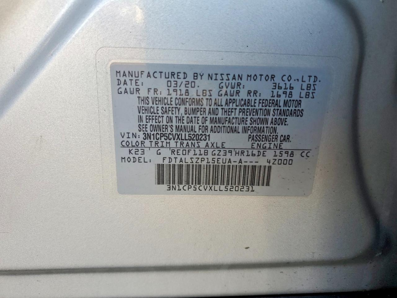 2020 Nissan Kicks Sv - zdjęcie 12