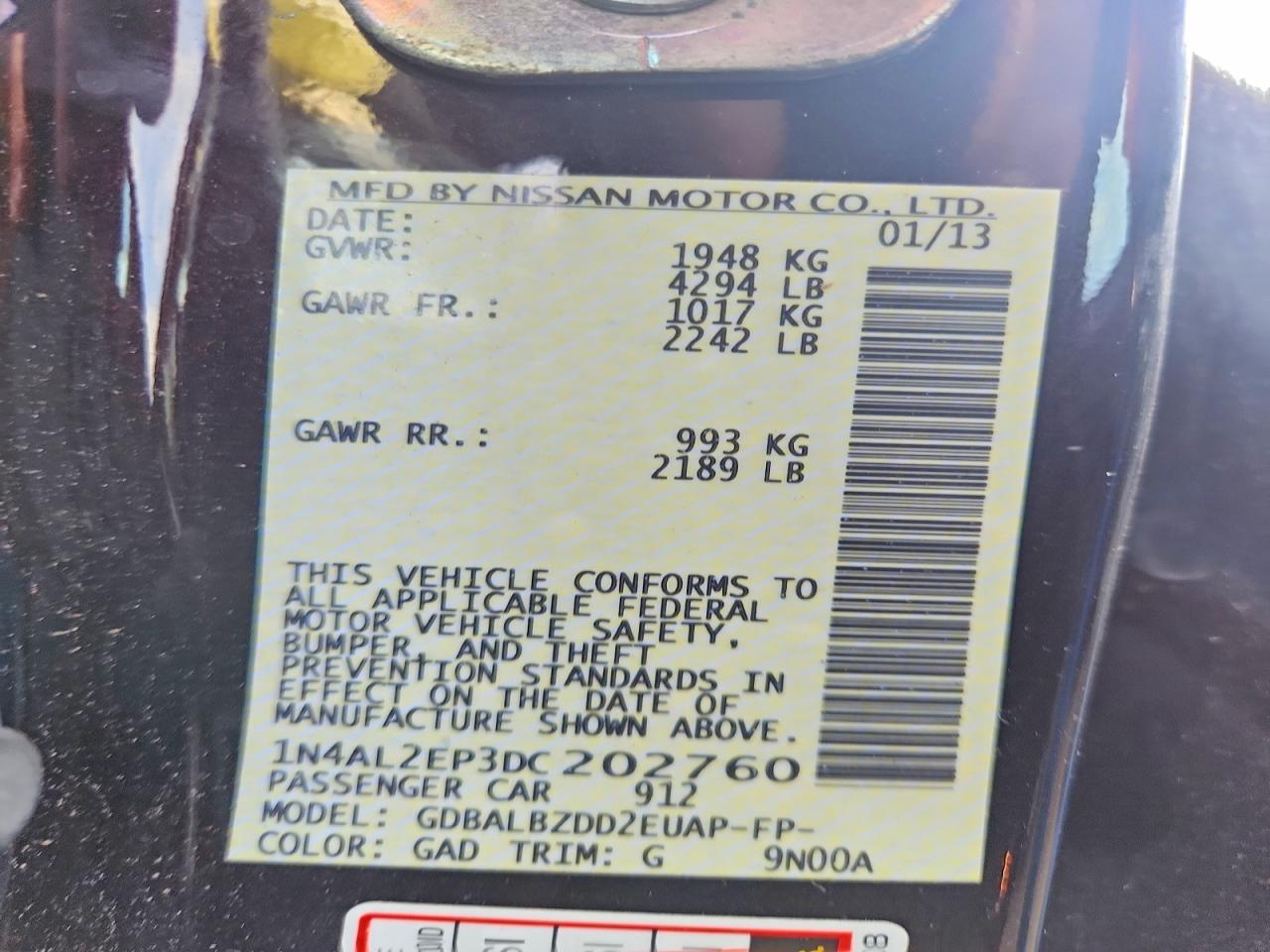 2013 Nissan Altima 2.5 S - zdjęcie 12