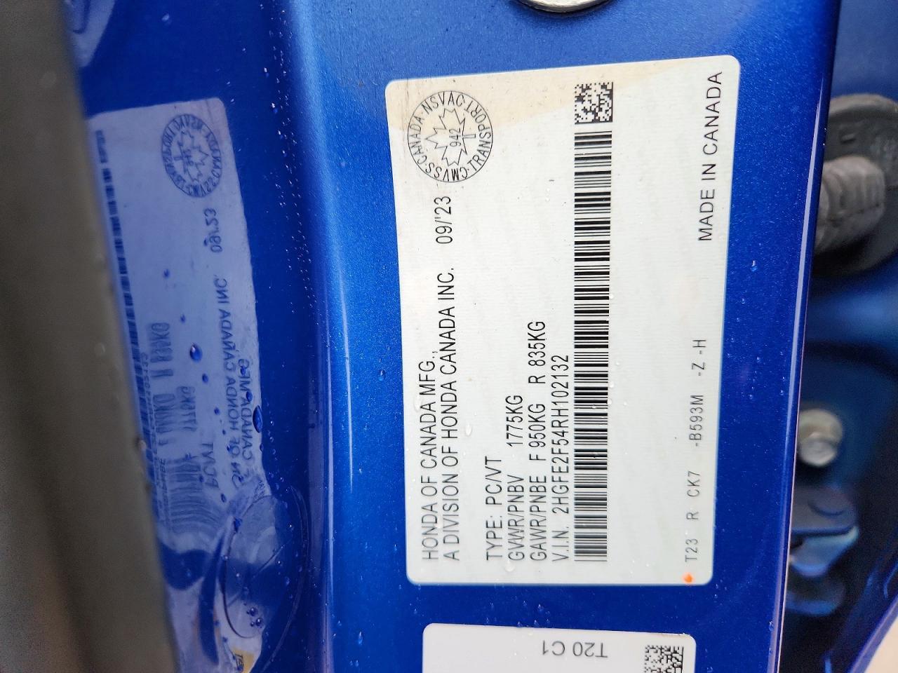 2024 Honda Civic Sport - zdjęcie 12