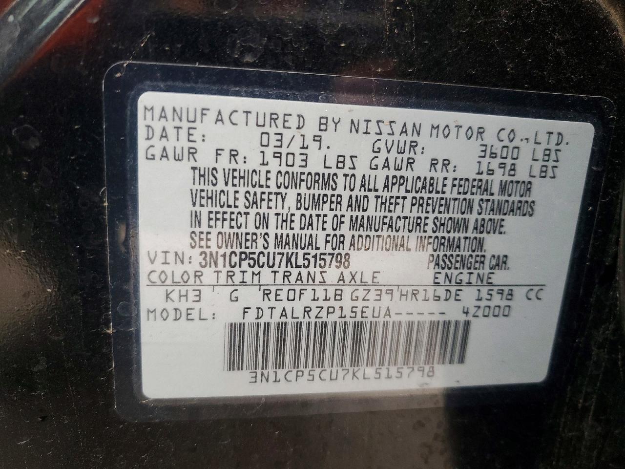 2019 Nissan Kicks S - zdjęcie 13