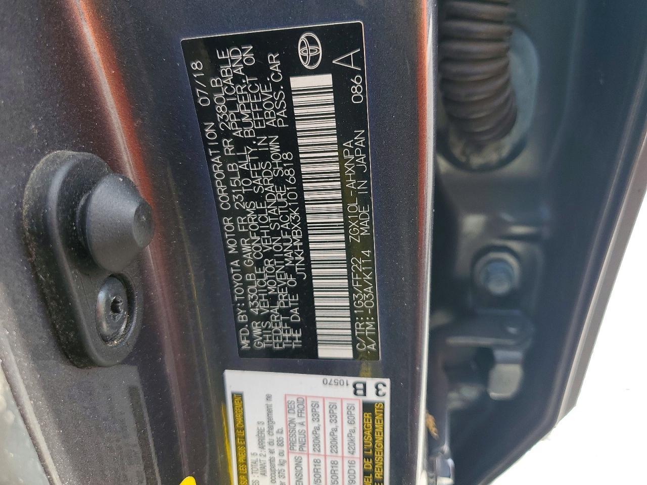 2019 Toyota C-Hr Xle - zdjęcie 13