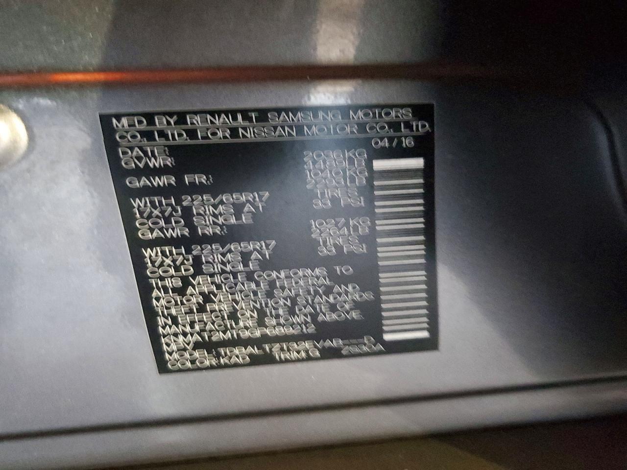 2016 Nissan Rogue Sv - zdjęcie 12