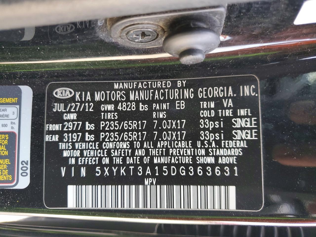 2013 Kia Sorento Lx - zdjęcie 13