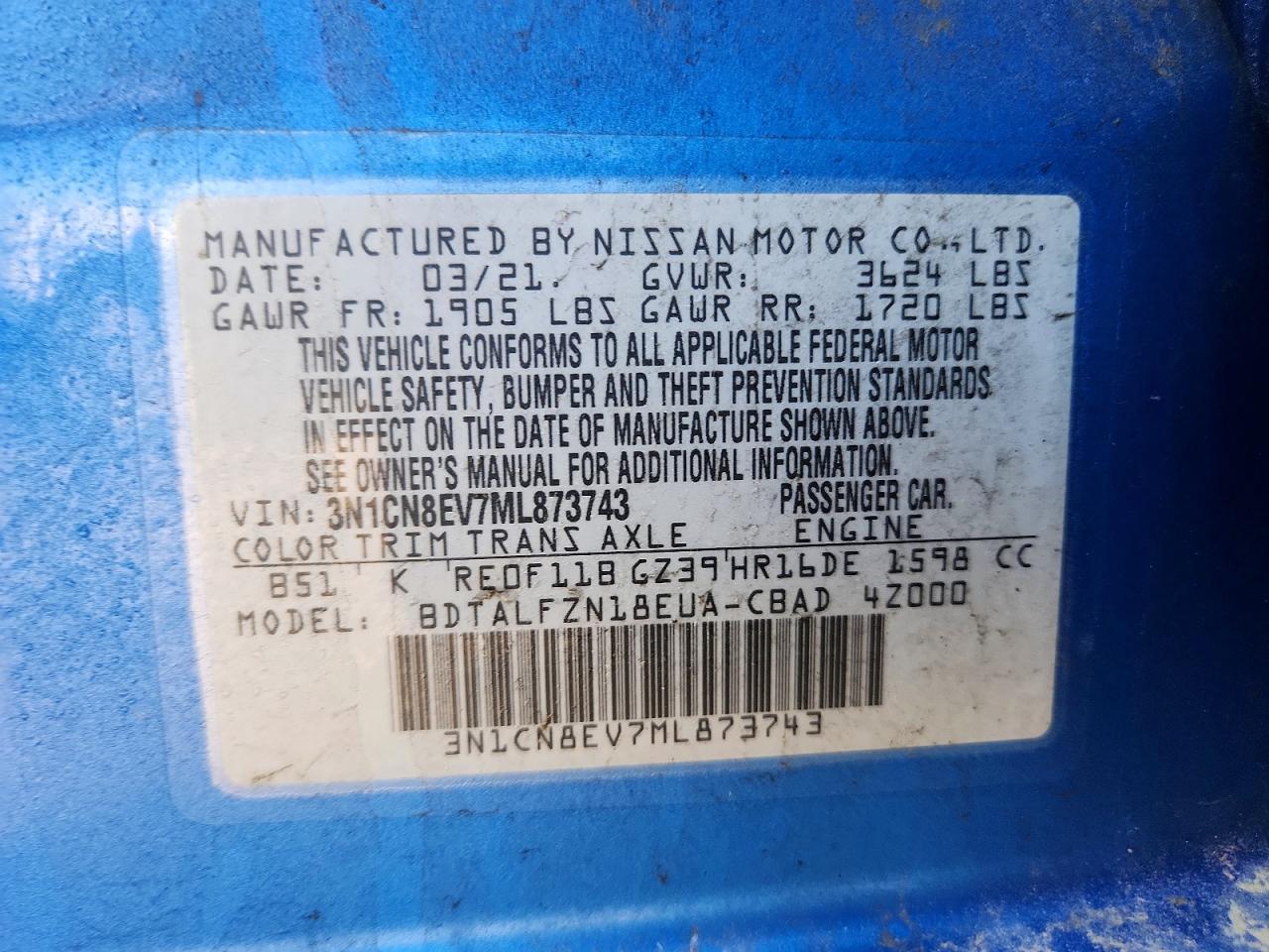 2021 Nissan Versa Sv - zdjęcie 12