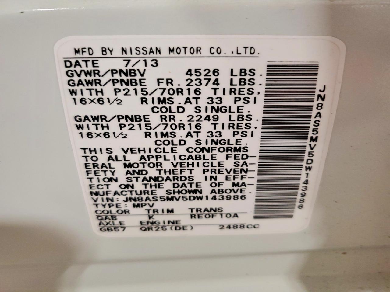 2013 Nissan Rogue S - zdjęcie 14