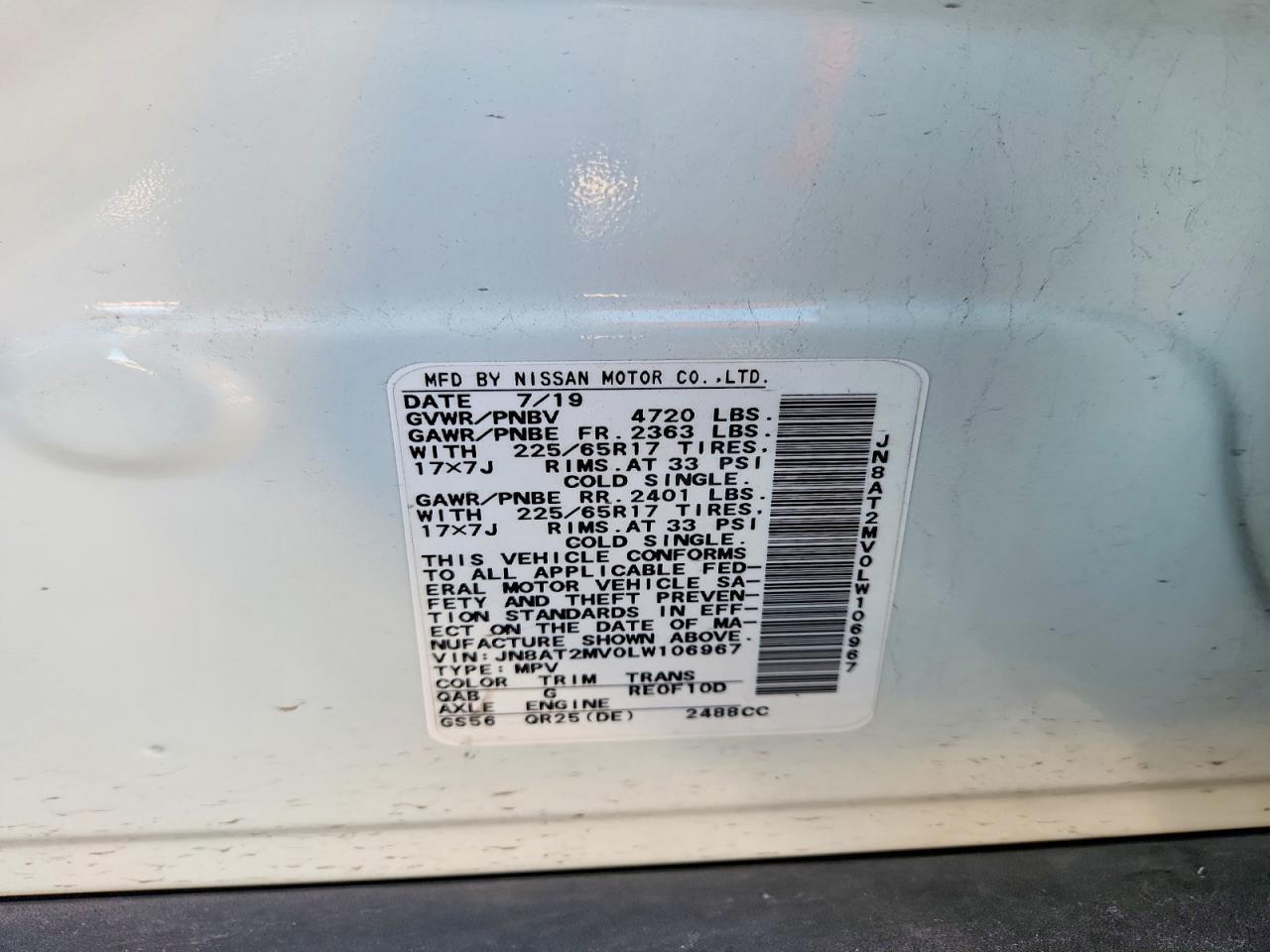 2020 Nissan Rogue Sv - zdjęcie 12