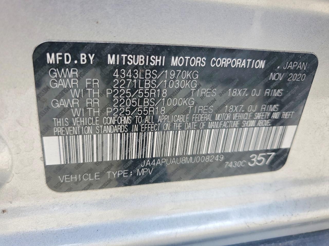 2021 Mitsubishi Outlander Sport Es - zdjęcie 12