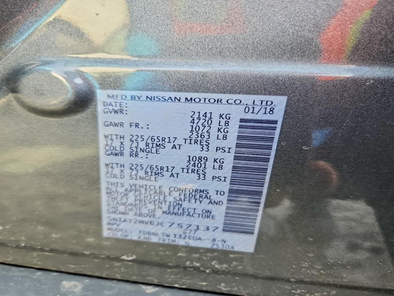 2018 Nissan Rogue Sv - zdjęcie 13