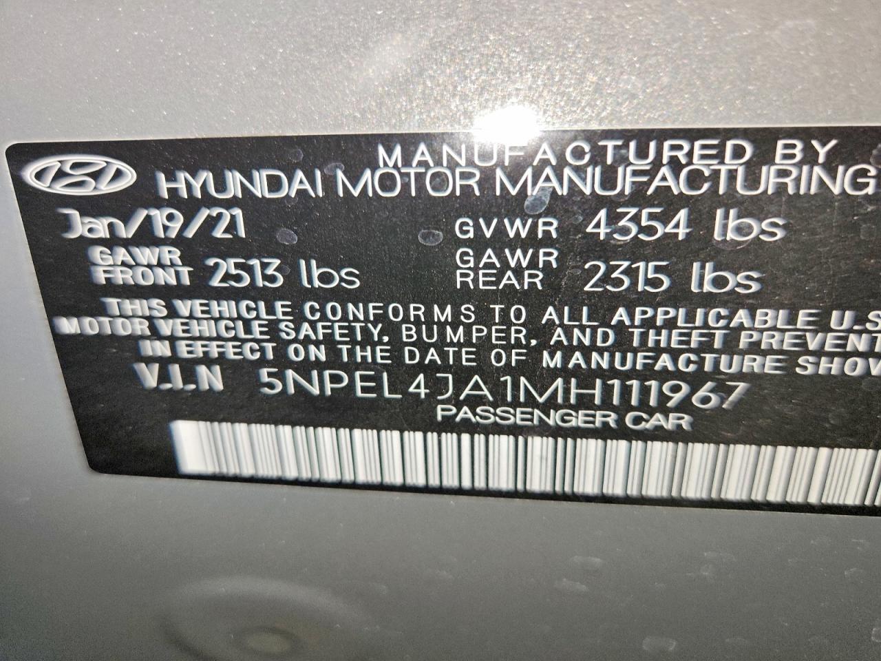 2021 Hyundai Sonata Sel - zdjęcie 14